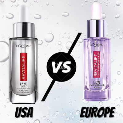 L’Oreal Revitalift 1.5% Hyaluronic Acid Serum (USA Version vs European Version): Review+ How to use